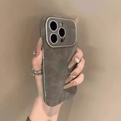 苹果16pro翻毛皮大视窗手机壳