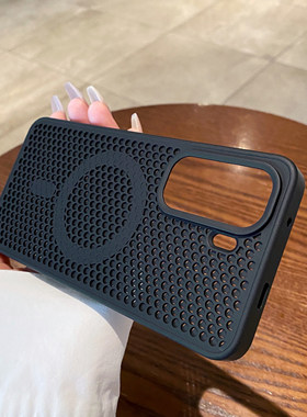 蜂窝网孔散热适用荣耀iQOONeo11手机壳透气散热iQOO13磁吸高级感全包防摔iQooz9创意时尚男女情侣Neo10保护套