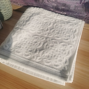 出口日本浪FAN原单纯棉无捻纱浮雕割绒吸水柔软成人洗澡巾浴巾