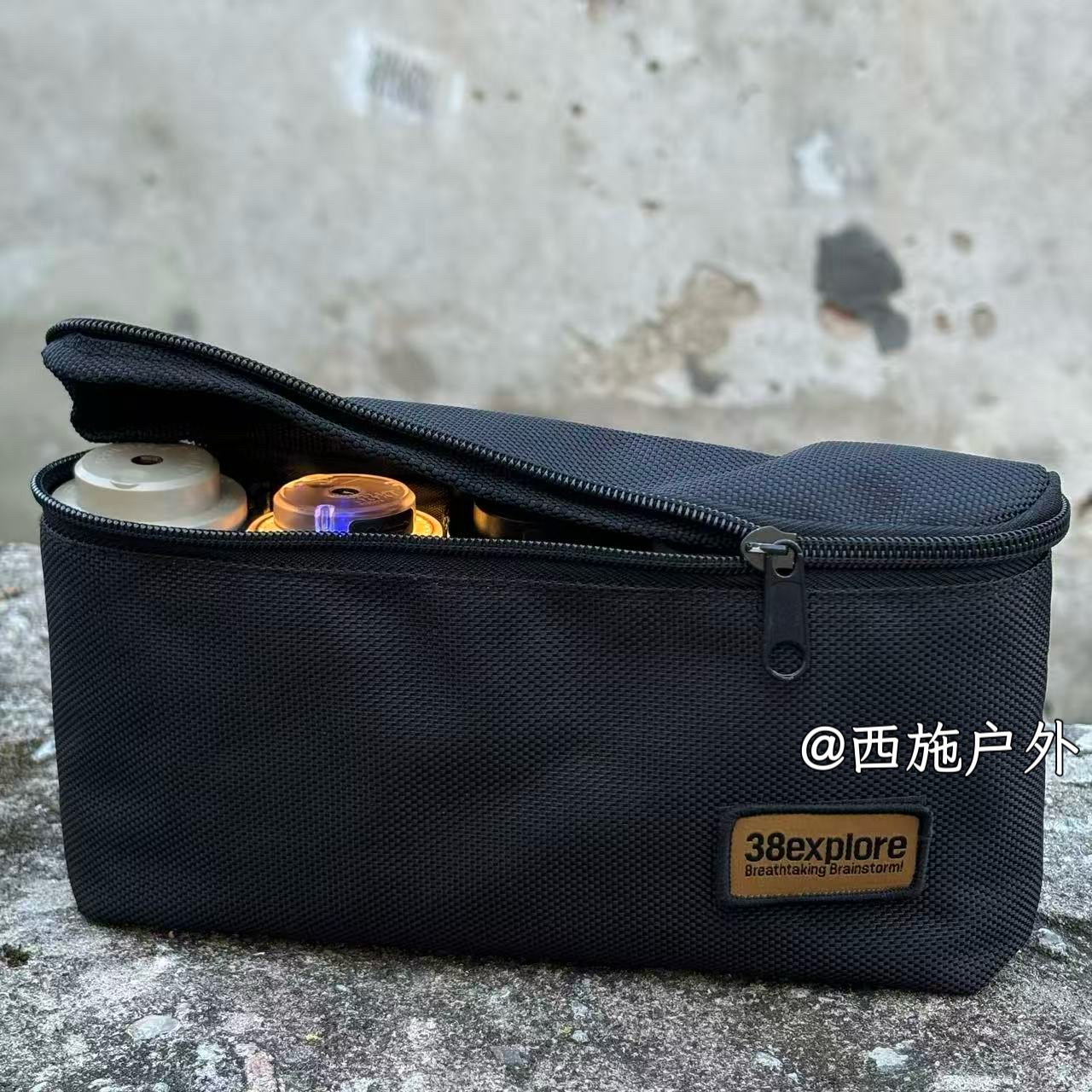户外露营38灯黑化防污防震gz灯分隔层收纳包户外保护套多功能便捷