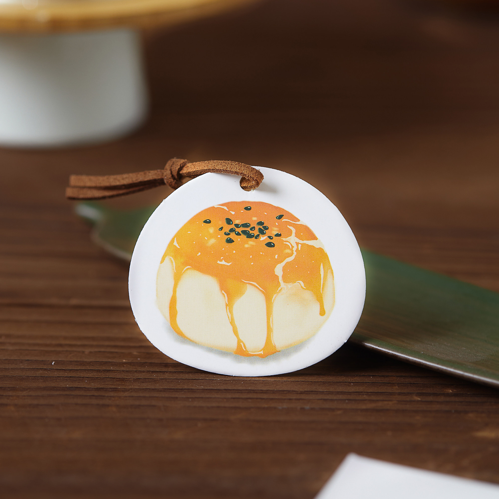 中秋手绘手工蛋黄酥吊牌烘焙包装盒礼盒礼品袋创意装饰挂件小吊坠