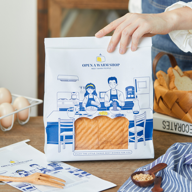 铁丝封口齐口透明元气开窗面包鲜