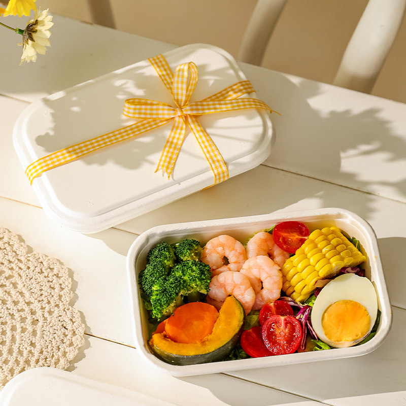 野餐烘焙三明治轻食慕斯蛋糕便当包装盒打包环保纸浆一次性餐盒空
