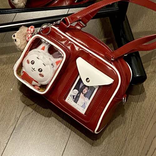 2026新款痛包小食量日常二次元手提单肩斜挎吧唧谷子痛包10cm娃包