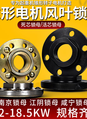 锥形电机风叶锁母螺母活芯死芯口0.8/1.5/4.5/13KW总厂特种咸宁