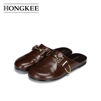 Hongkee/红科穆勒鞋2026夏季新款包头女鞋半拖鞋女外穿H106S202