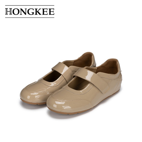Hongkee/红科女鞋新款时尚舒适内增高浅口单鞋休闲玛丽珍H546S102
