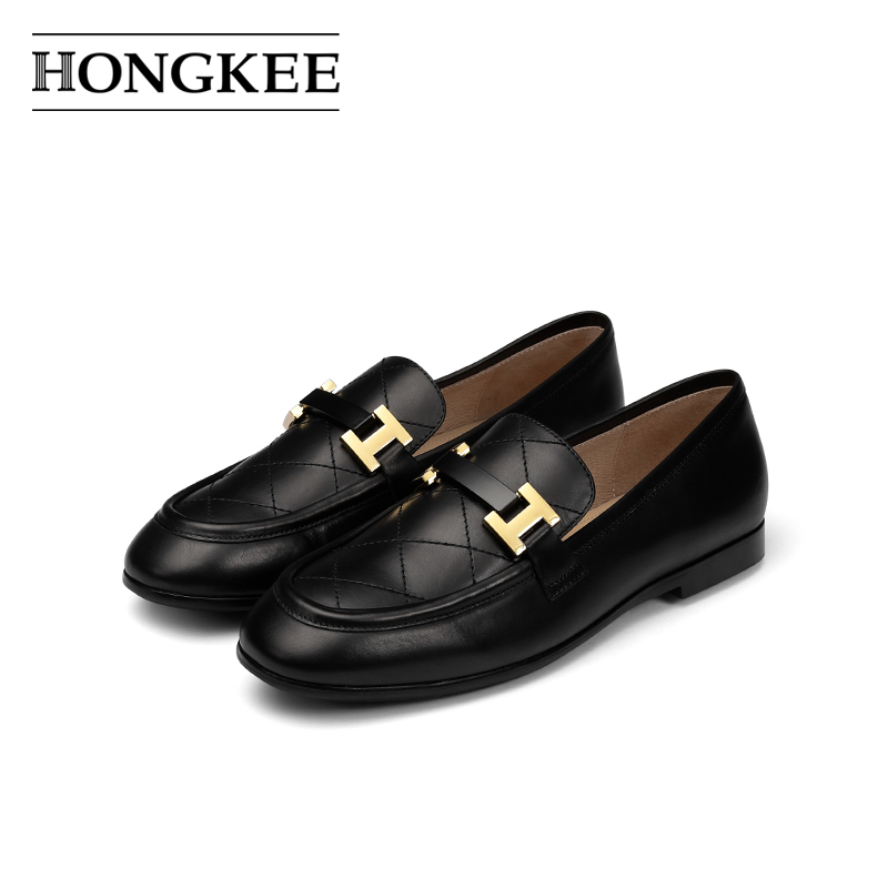 Hongkee/红科H074S100舒适乐福鞋