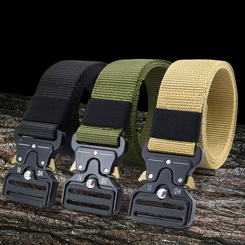 战术腰带帆布男合金军迷作训裤带