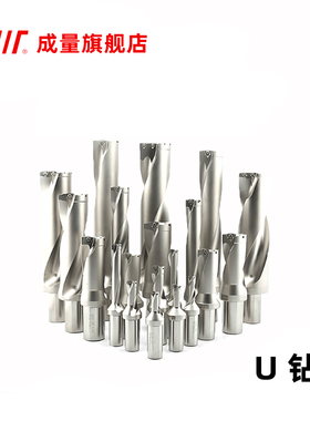 成量U钻/浅孔钻（通用型）XP20/可换刀片一体式/侧固柄