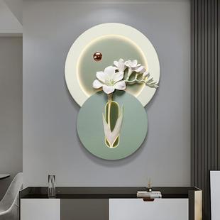 饰画客厅玄关入户沙发背景墙灯光画 福雕现代高级感3d立体浮雕画装