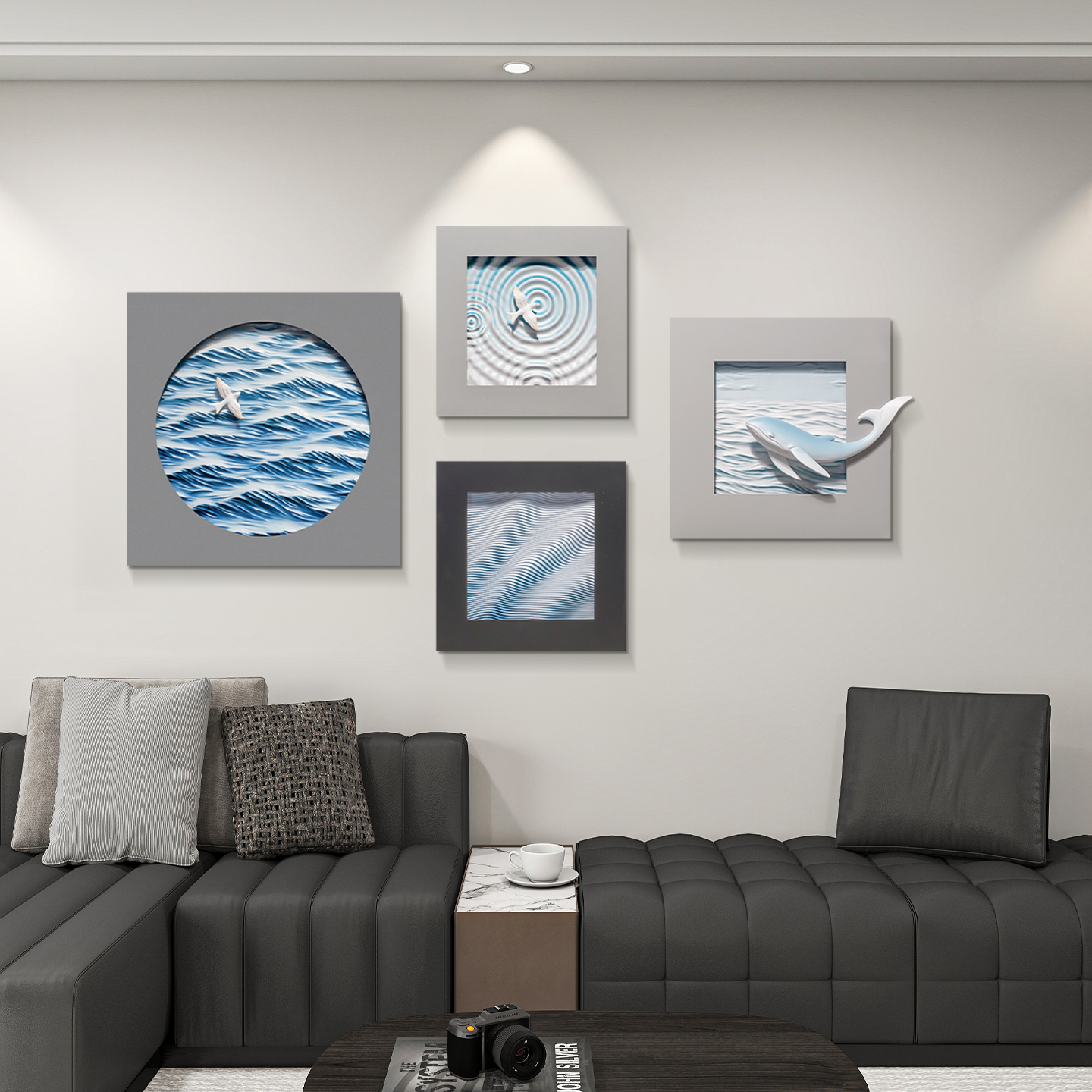 客厅装饰画沙发背景墙挂画现代