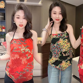 民族风肚兜女春夏气质百搭打底花色可外穿背心挂脖小性感大码 吊带