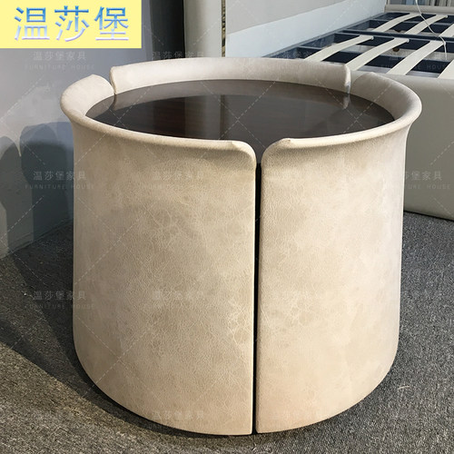 拉卡萨客厅科技布卧室两用床头柜