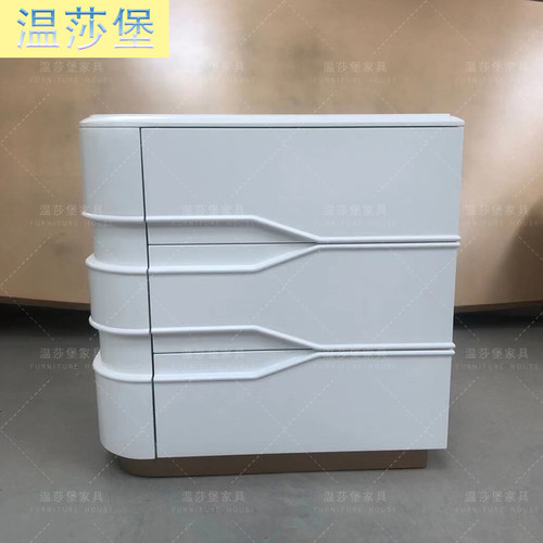 拉卡萨lacasa家具轻奢风格床头柜卧室床边柜简约现代灯柜抽屉柜
