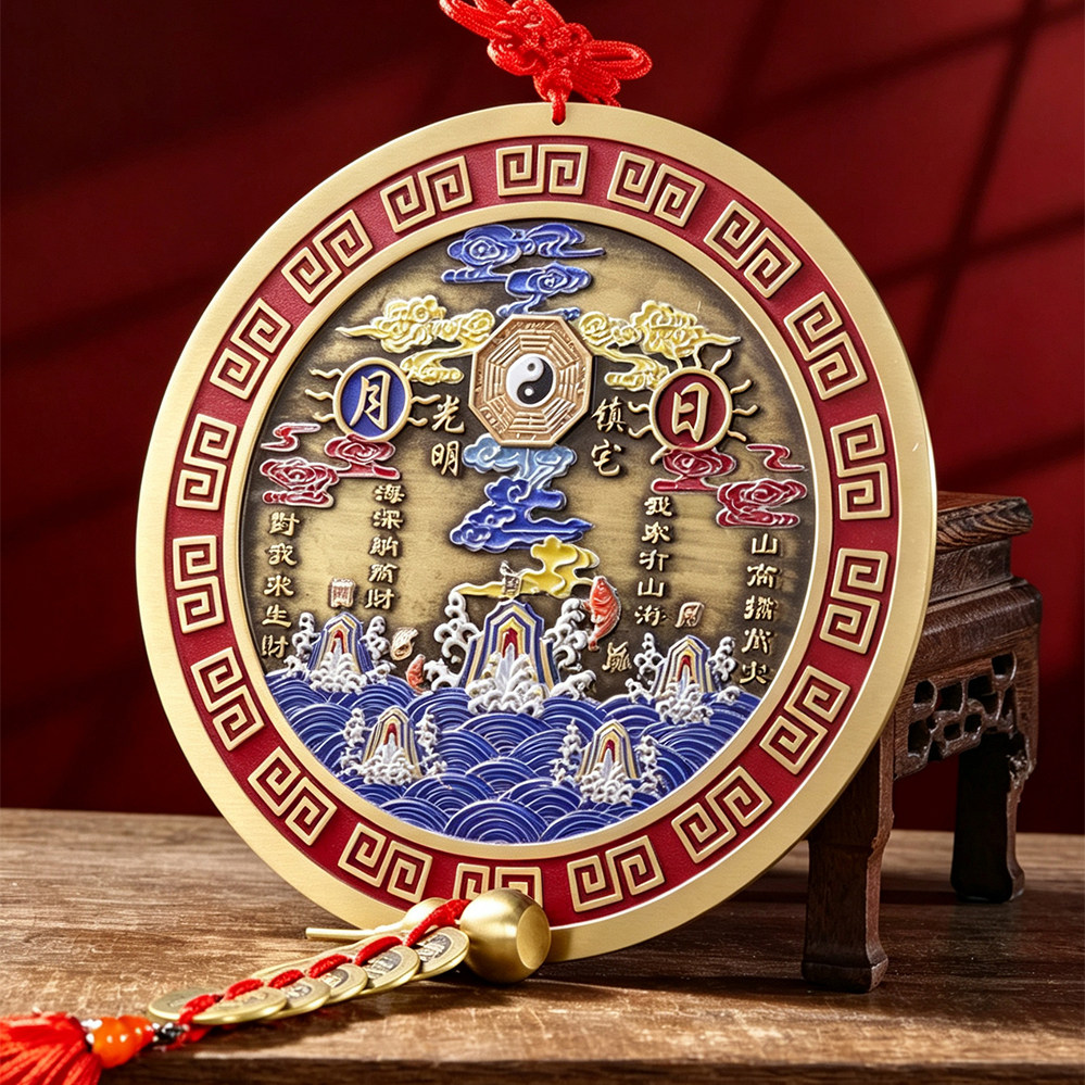 纯铜彩绘山海镇挂件乔迁家居摆件