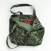 设计感 TEMPORARY 小众 女包购物袋豹纹帆布袋学生单肩包大容量