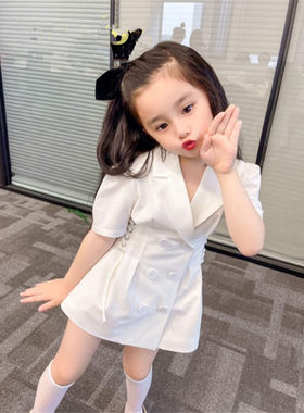 女童洋气收腰连衣裙2026夏季