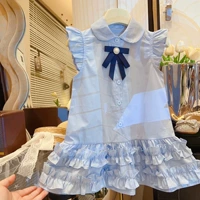 С бантиком, синий