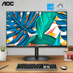 AOC显示器22英寸22B2HN无边框1080P台式电脑屏幕24家用办公壁挂