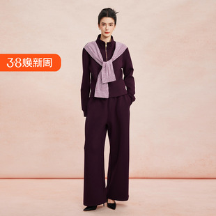 休闲时尚 套装 舒适好穿套装 直腿裤 拉链上衣 斯尔丽26新款