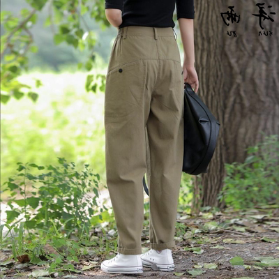 全棉宽松哈伦裤百搭工装裤长裤