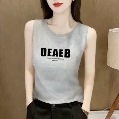 文艺气质无袖纯棉背心打底衫上衣