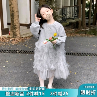 女童连衣裙2026新款春装儿童装公主裙富家千金感小女孩高级感裙子