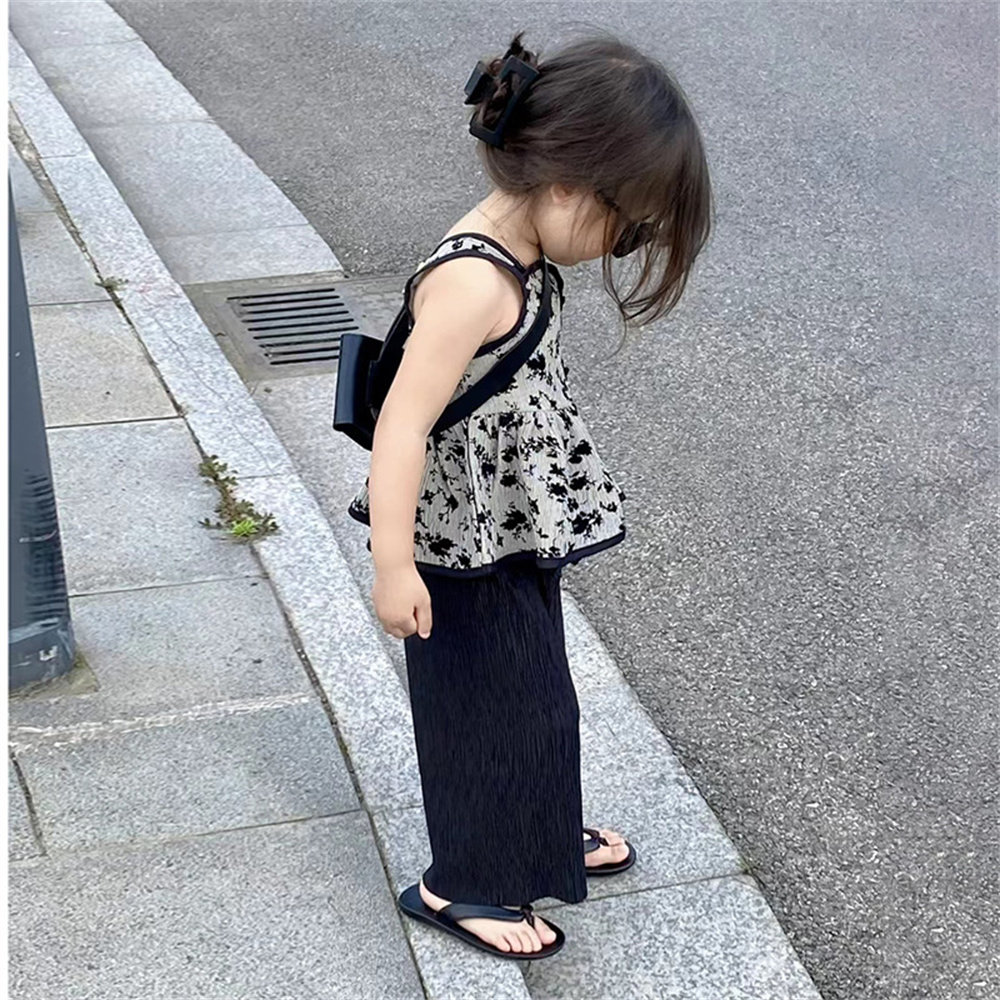 女童阔腿裤夏装薄款防蚊裤女宝宝吊带灯笼裤套装夏季儿童洋气时髦,童装/婴儿装/亲子装,套装,淘宝优惠券,粉丝福利购,淘宝优惠卷