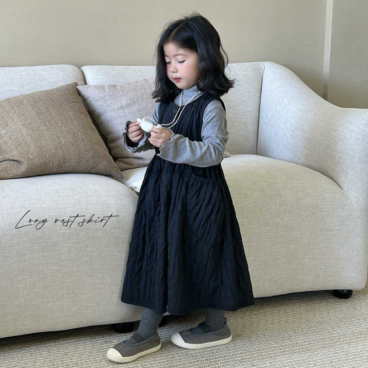 女童韩系背心裙秋装新款韩版洋气儿童T恤宽松连衣裙套装宝宝秋季,童装/婴儿装/亲子装,连衣裙,淘宝优惠券,粉丝福利购,淘宝优惠卷