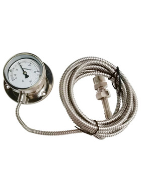 毛细管温度计压力式温度表径向带后边壁挂式WY-60H 60°C G1/2牙