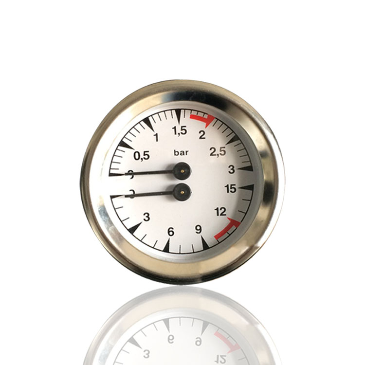 轴向双指针压力表意大利咖啡机表