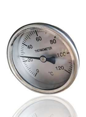 不锈钢双金属温度计轴向全钢温度表304SUSS WSS-60Z 120°C G1/4