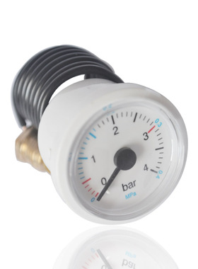 供应电烫斗水表蒸汽水压表壁挂炉配件毛细管表Y37 4BAR工厂直销