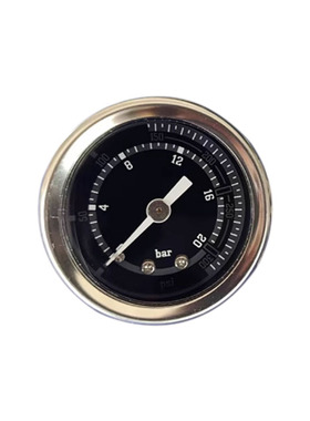 供不锈钢咖啡机压力表304奶泡机萃取机轴向横装YBF40Z 20bar M6*1