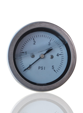 微压膜盒耐震压力表充油低压表抗震千帕表不锈钢压力表Y65Z 5PSI