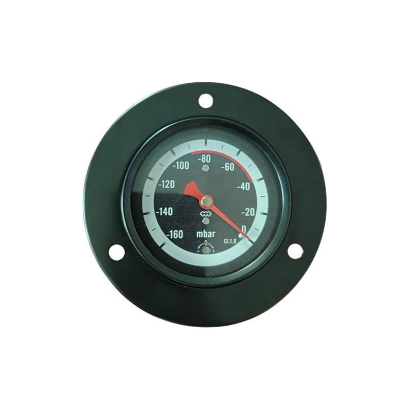 供膜盒微压表负压表径向带前边膜盒真空表YE-60Q -160~0mbar G1/4