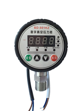 东莞电子真空表电子式真空数字负压抽空表数显BD-801KZ -100~0KPA