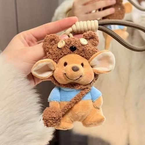 毛绒公仔玩偶可爱站姿小豆包包挂件书包小玩偶小熊背包挂件挂饰
