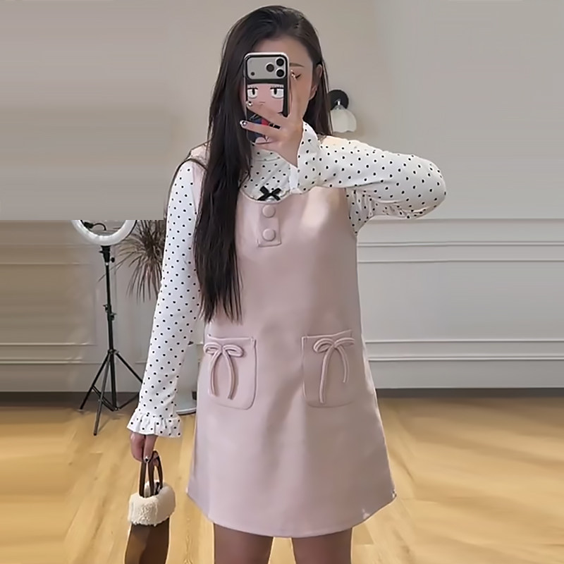 大码蝴蝶结毛呢马甲裙女打底衫套装胖mm2026春冬新显瘦宽松女装潮,女装/女士精品,大码套装,淘宝优惠券,粉丝福利购,淘宝优惠卷