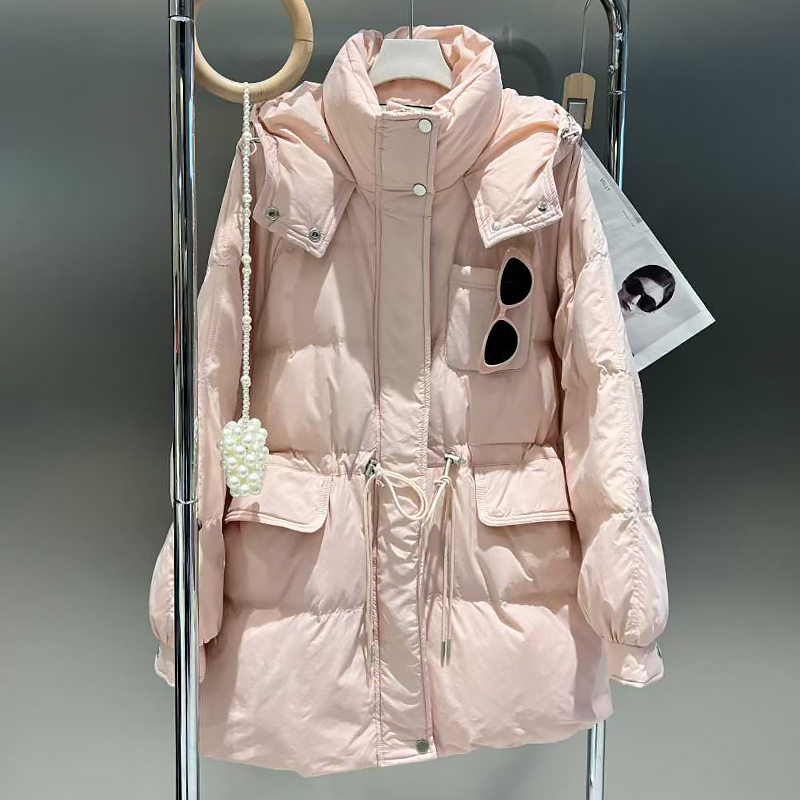 抽腰遮肚子休闲棉服女保暖外套潮