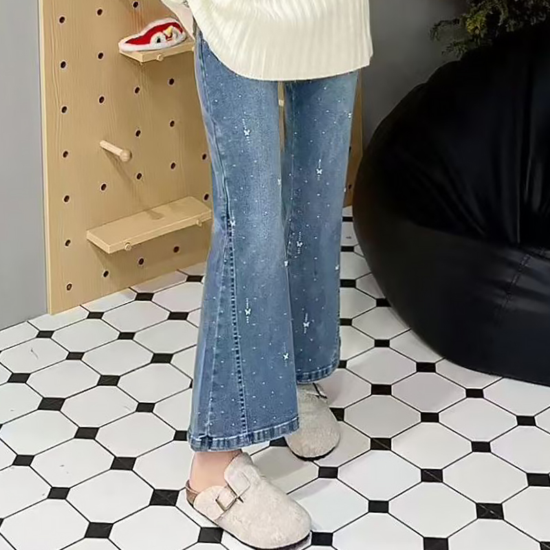 流行钻弹力牛仔裤韩版休闲女裤子