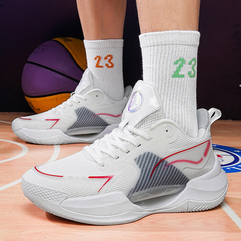 新款轻便专业篮球鞋男女青少年低帮透气耐磨防滑回弹训练运动鞋男