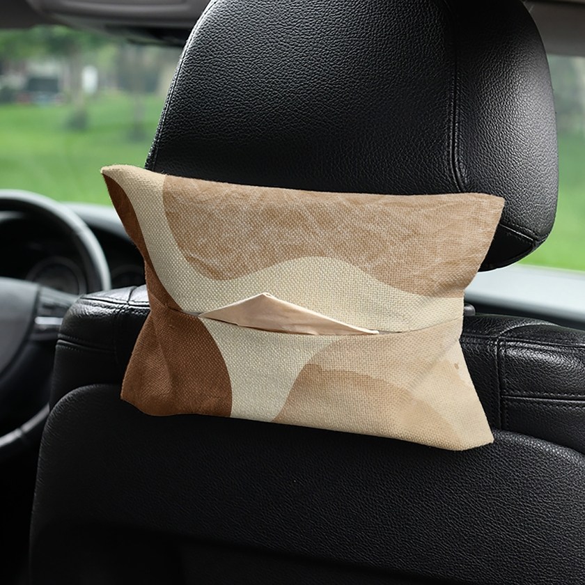 现代轻奢奶油风车载纸巾盒抽纸盒车内挂式纸巾套扶手箱遮阳板通用,收纳整理,纸巾盒,淘宝优惠券,粉丝福利购,淘宝优惠卷