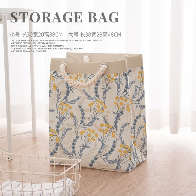 美式手绘花鸟 多用帆布脏衣篮收纳袋 大容量防潮防霉衣服被子整理,收纳整理,脏衣篮,淘宝优惠券,粉丝福利购,淘宝优惠卷