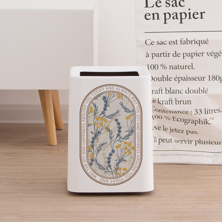 美式手绘花鸟垃圾桶家用客厅卧室卫生间厕所高颜值厨房大容量创意