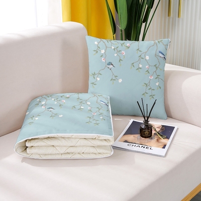 新中式轻奢 可爱抱枕被子两用二合一四季通用车用办公室午睡靠枕