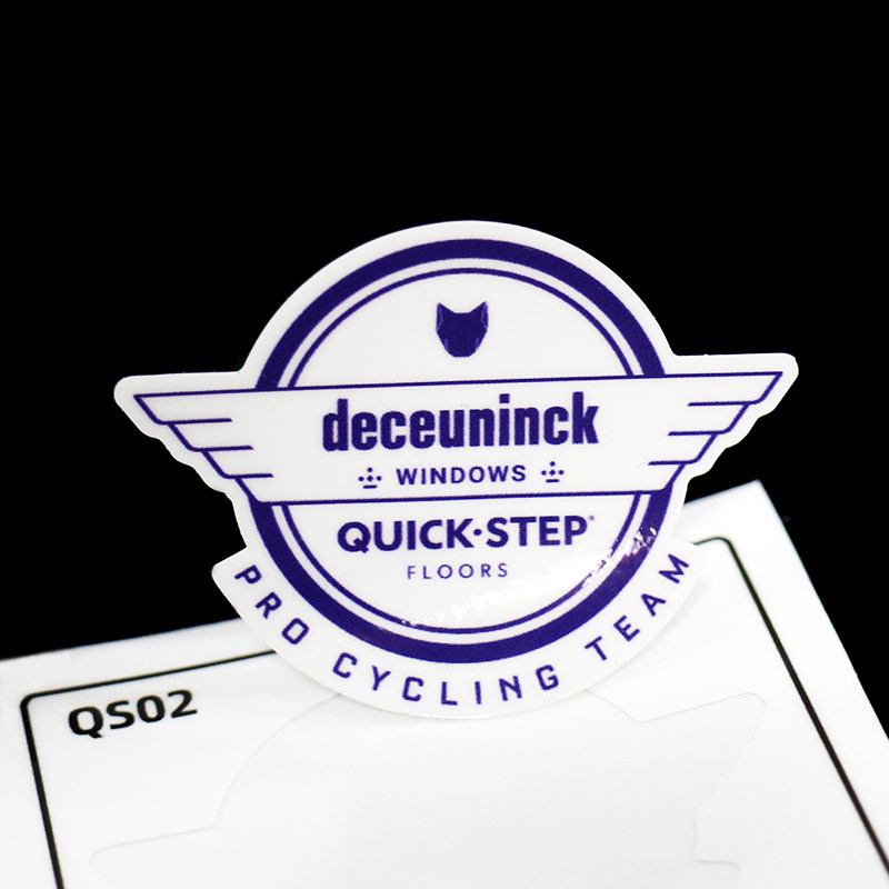 环法快步车队标贴纸公路车架单车贴头盔deceuninck quick-step
