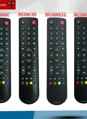 适用于TCL电视机遥控器RC2000C02无流媒体RC2000C11 RC2003D RC20