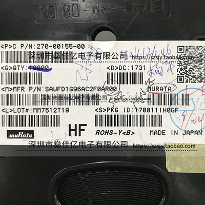 SAWFD1G96AC2F0A 滤波器 Band25_Band66 /10Pin /1511 原装正品